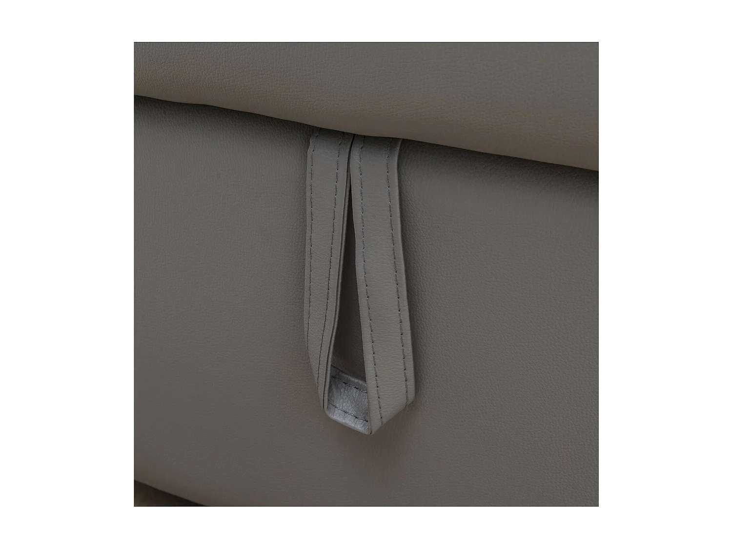 Canapé d'angle convertible simili CLARK 3 places taupe - HAPPY GARDEN