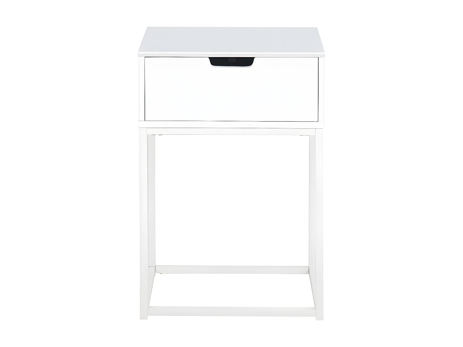 Espejito - Table de chevet 1 tiroir en bois - Blanc