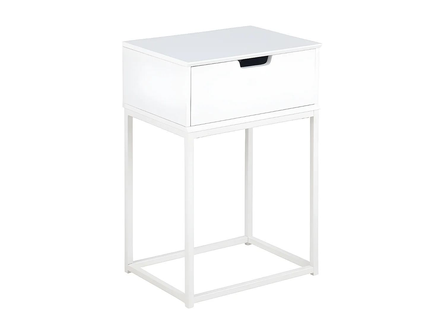 Espejito - Table de chevet 1 tiroir en bois - Blanc