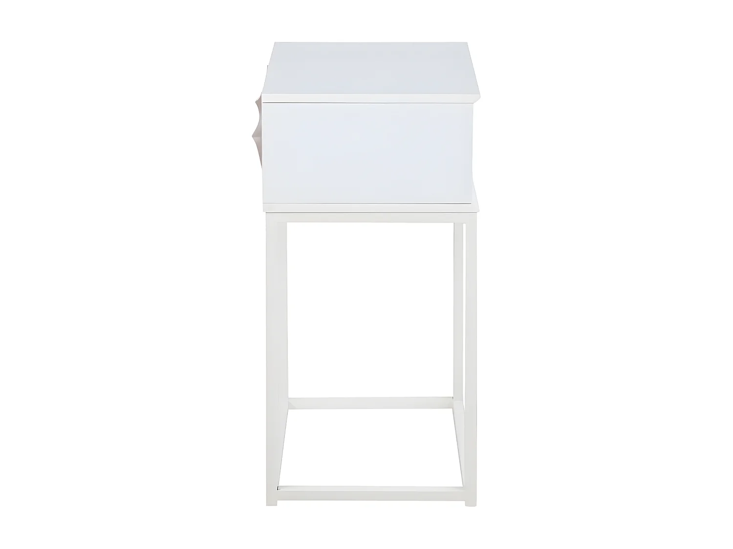 Espejito - Table de chevet 1 tiroir en bois - Blanc