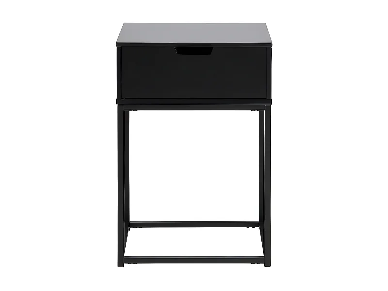 Espejito - Table de chevet 1 tiroir en bois - Noir