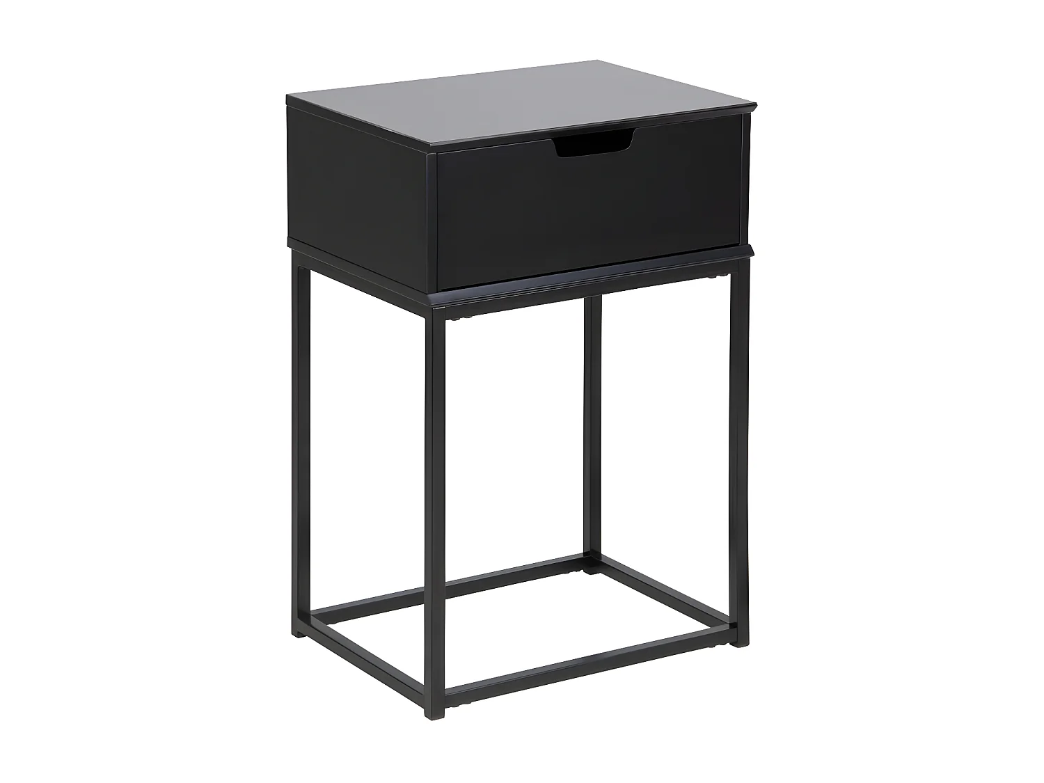 Espejito - Table de chevet 1 tiroir en bois - Noir