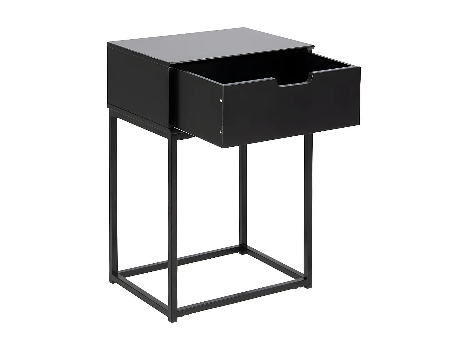 Espejito - Table de chevet 1 tiroir en bois - Noir