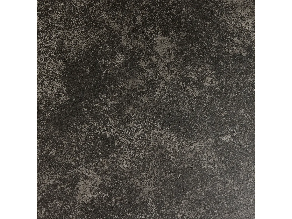 Eurame - Table à manger 4 personnes ronde en céramique et métal - Noir