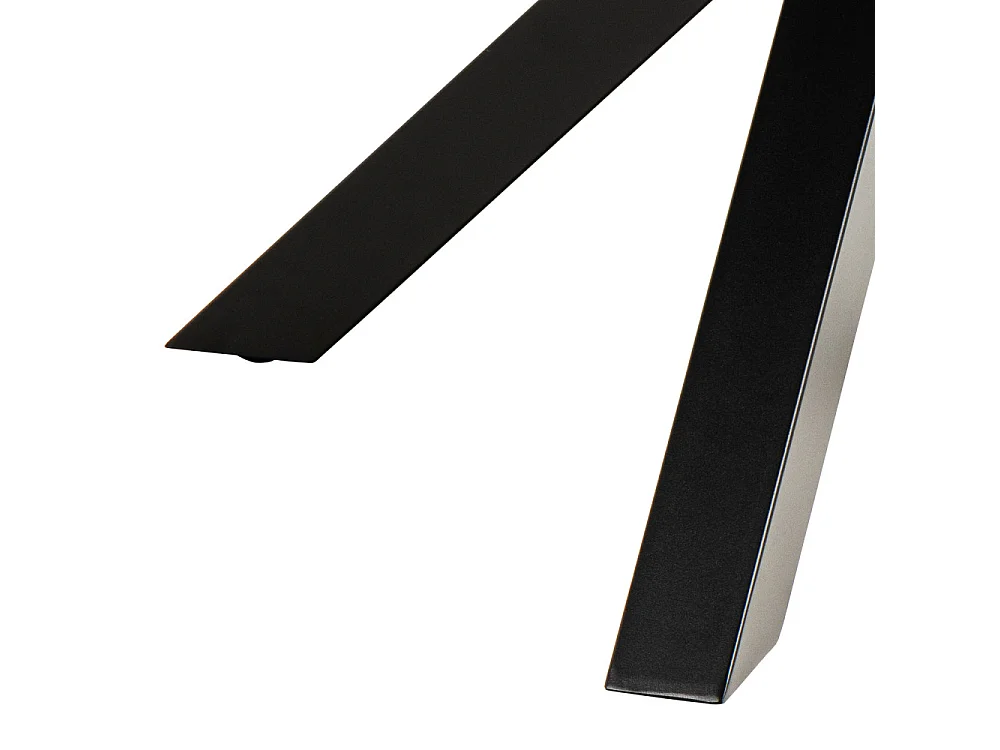 Eurame - Table à manger 4 personnes ronde en céramique et métal - Noir