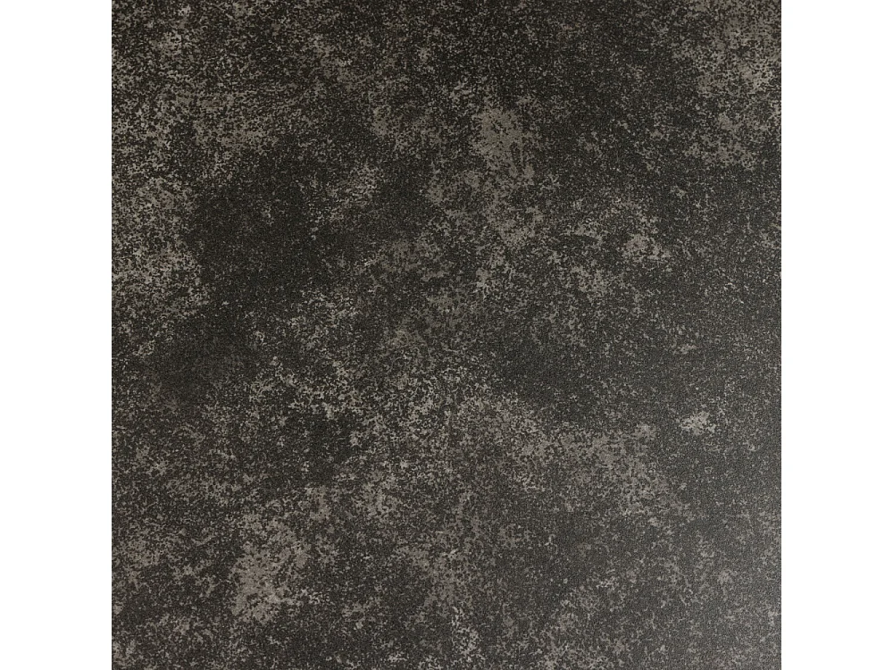 Eurame - Table à manger 4 personnes ronde en céramique et métal - Marron