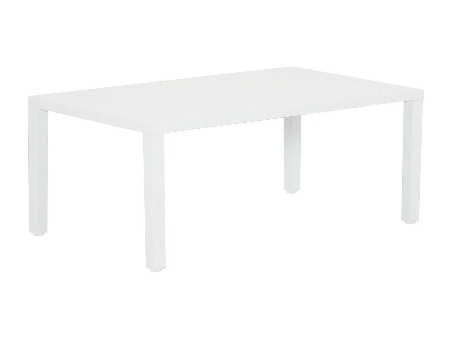 Salon de jardin design en aluminium 5 Places - blanc beige - MABILLON