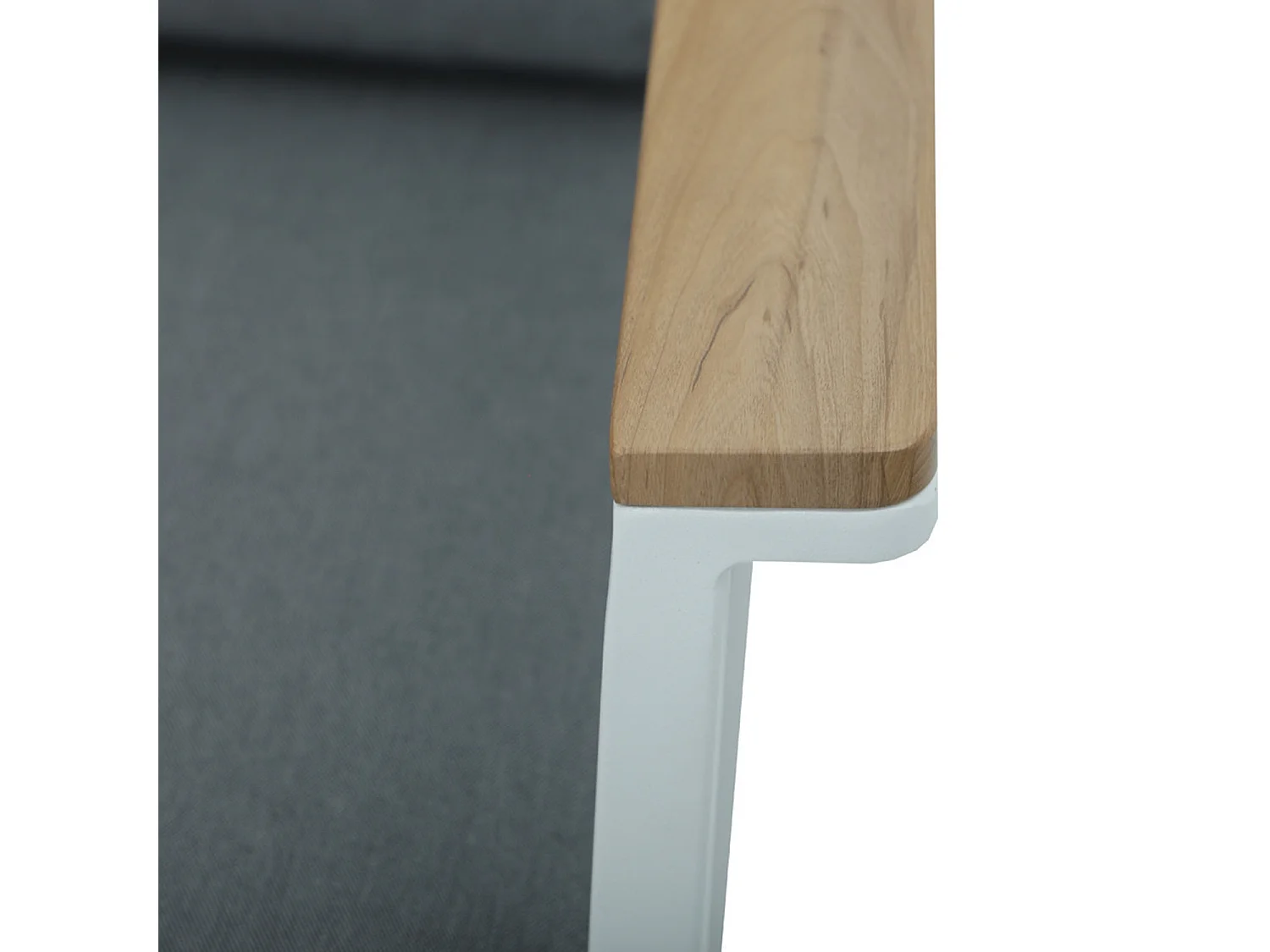 Salon de jardin en aluminium 5 places- blanc gris - extérieur - SOLEA