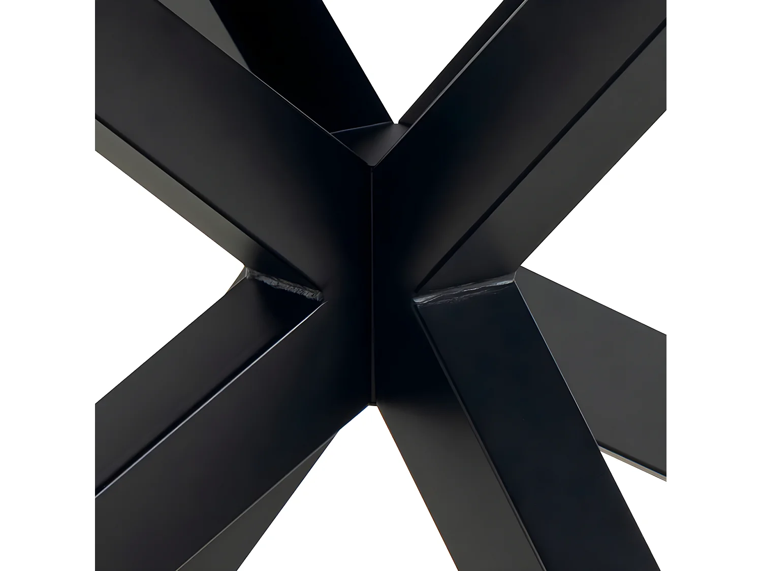 Eurame - Table à manger extensible 6 à 12 personnes en céramique et métal 200-240x100cm - Noir