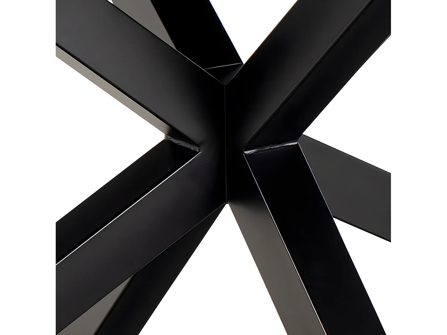 Eurame - Table à manger extensible 6 à 12 personnes en céramique et métal 200-240x100cm - Blanc