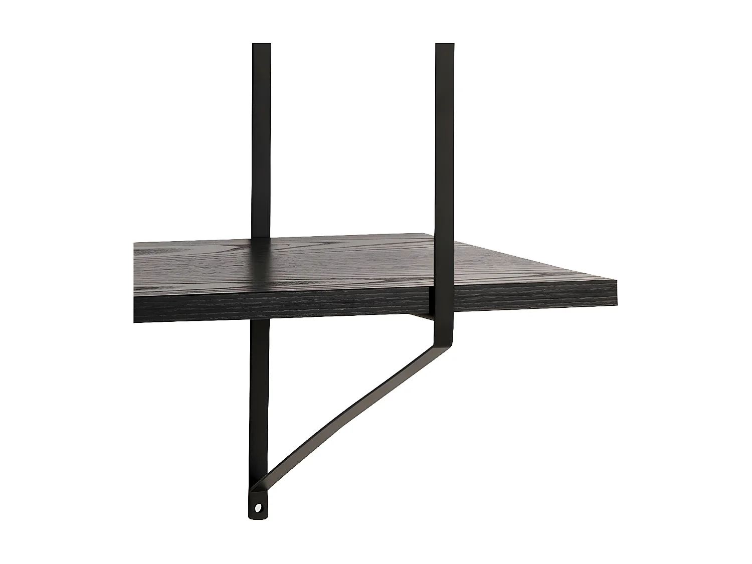 Tocro - Etagère murale en bois et métal L191cm - Noir