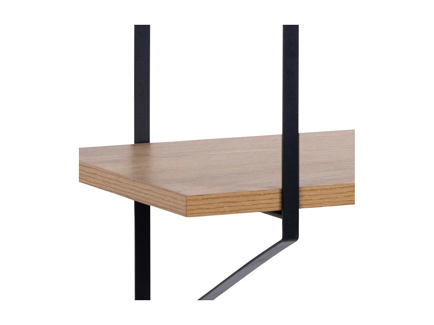 Tocro - Etagère murale en bois et métal L191cm - Bois clair