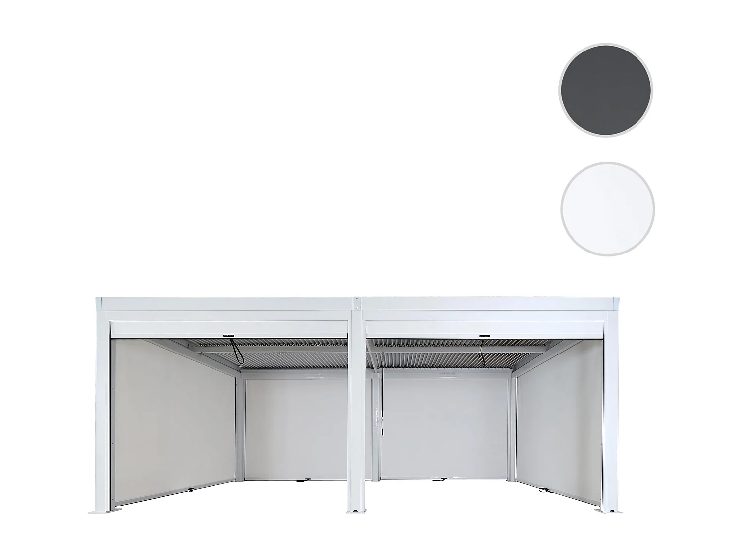 Pergola MCW-L46 ze ścianą boczną,  biały