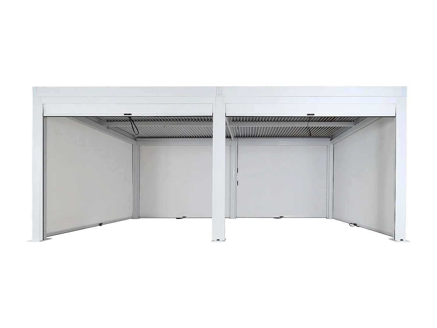 Pergola MCW-L46 mit Seitenwand, Weiß