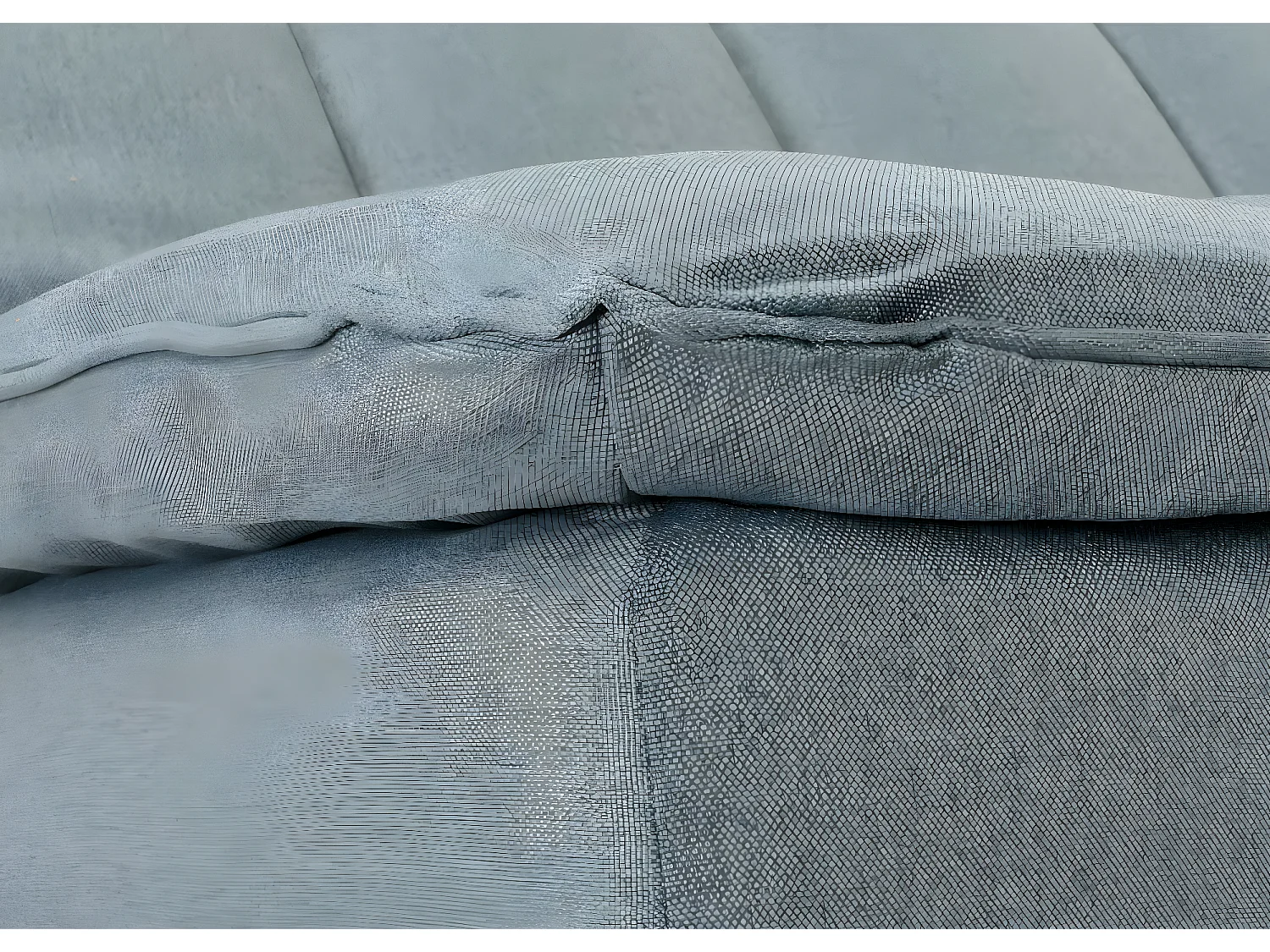 Slaapbank MCW-M79,  stof/textiel blauw-grijs