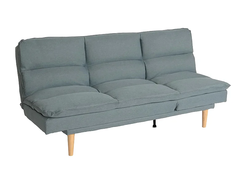 Schlafsofa MCW-M79, Stoff/Textil blau-grau