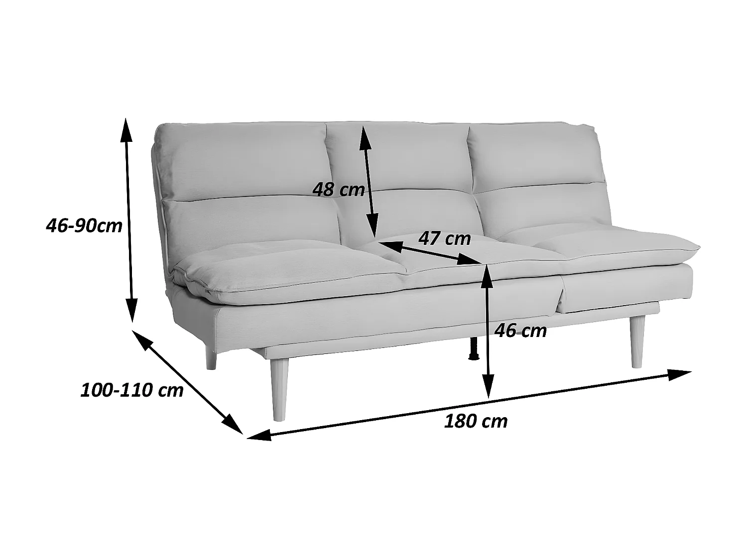 Schlafsofa MCW-M79, Stoff/Textil bordeaux