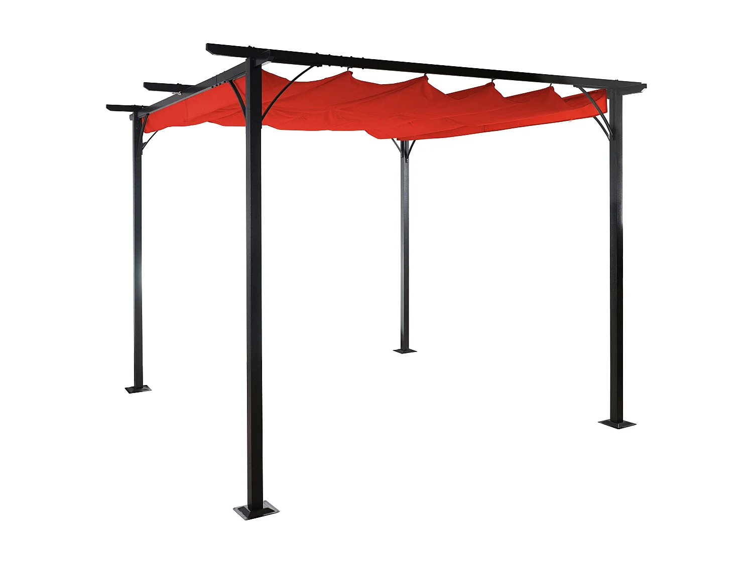 Pergola MCW-C42,  3,5 x 3,5 m, terrakotta