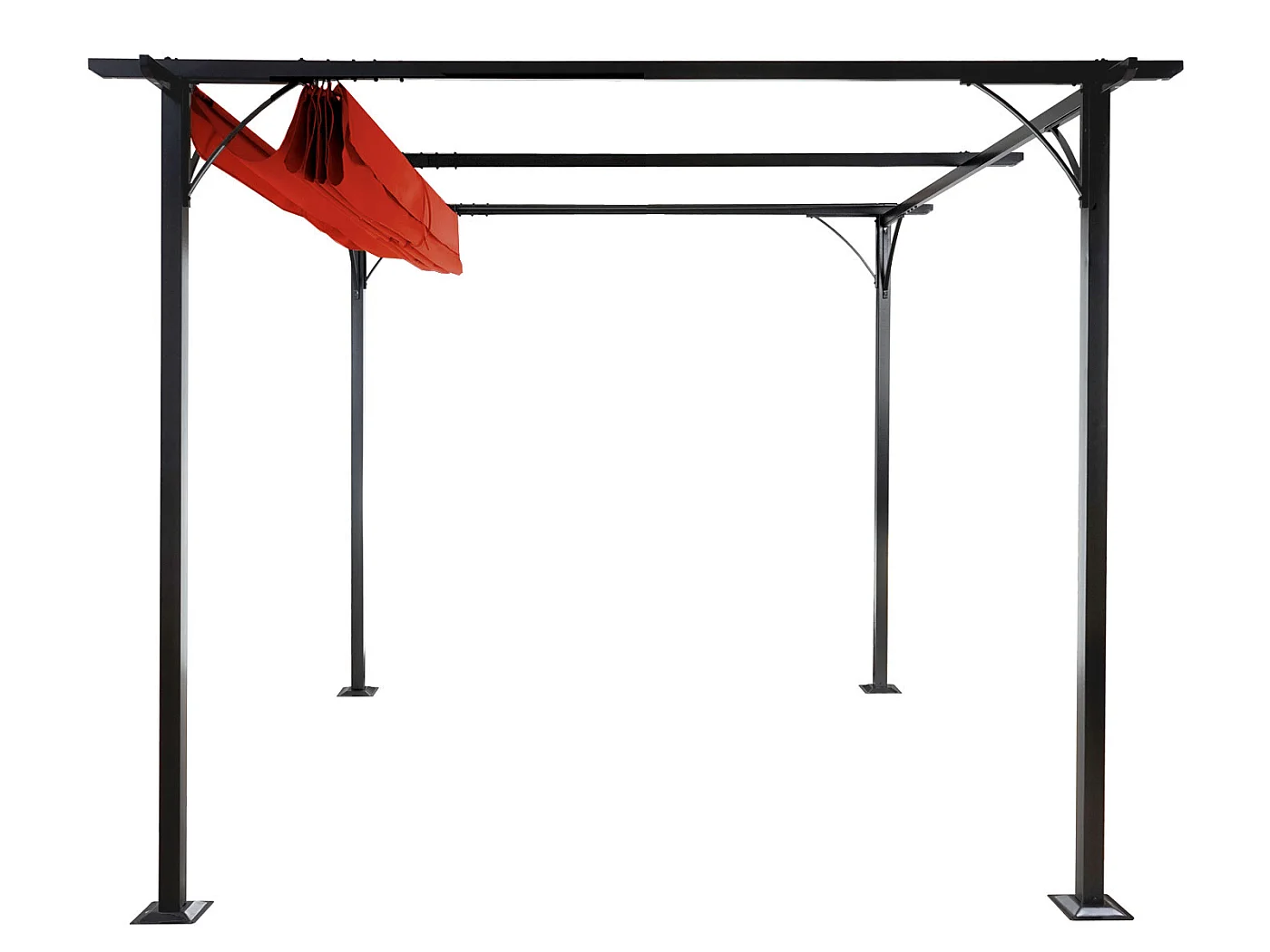 Pergola MCW-C42,  3,5 x 3,5 m, terrakotta