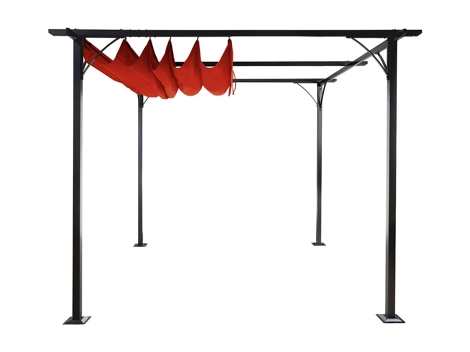 Pergola MCW-C42,  3,5 x 3,5 m, terrakotta