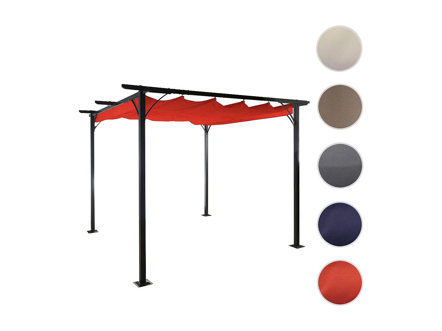 Pergola MCW-C42,  3,5 x 3,5 m, terrakotta