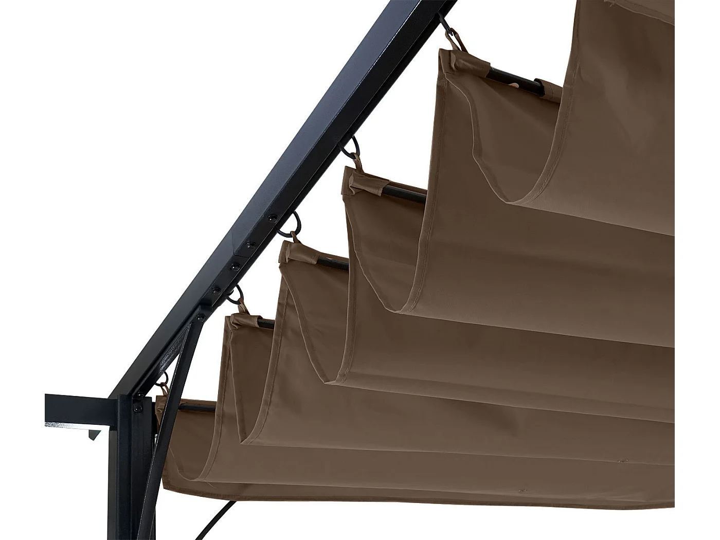 Pergola MCW-C42,  3,5 x 3,5 m, taupebrun