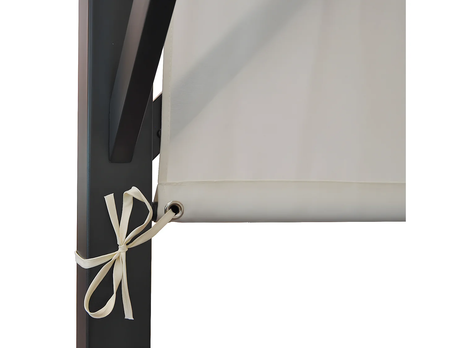 Gazebo pergola regolabile baldacchino moderno elegante giardino patio Baia acciaio poliestere 4x3m avorio