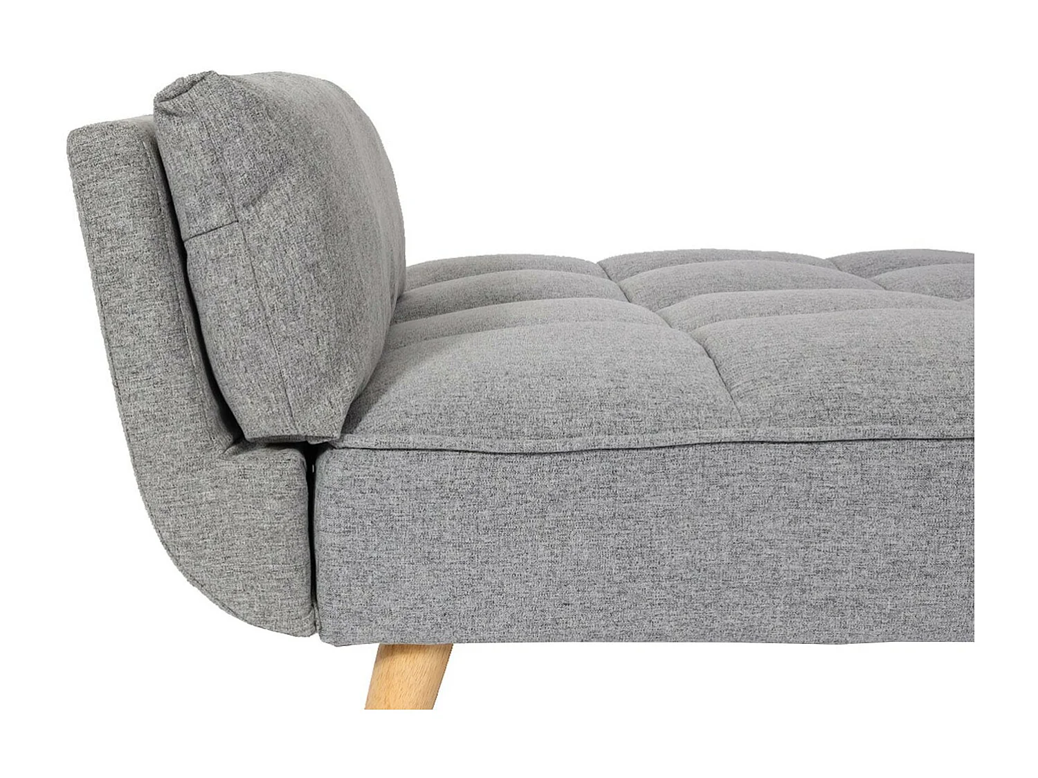 Slaapbank MCW-K18,  stof/textiel lichtgrijs