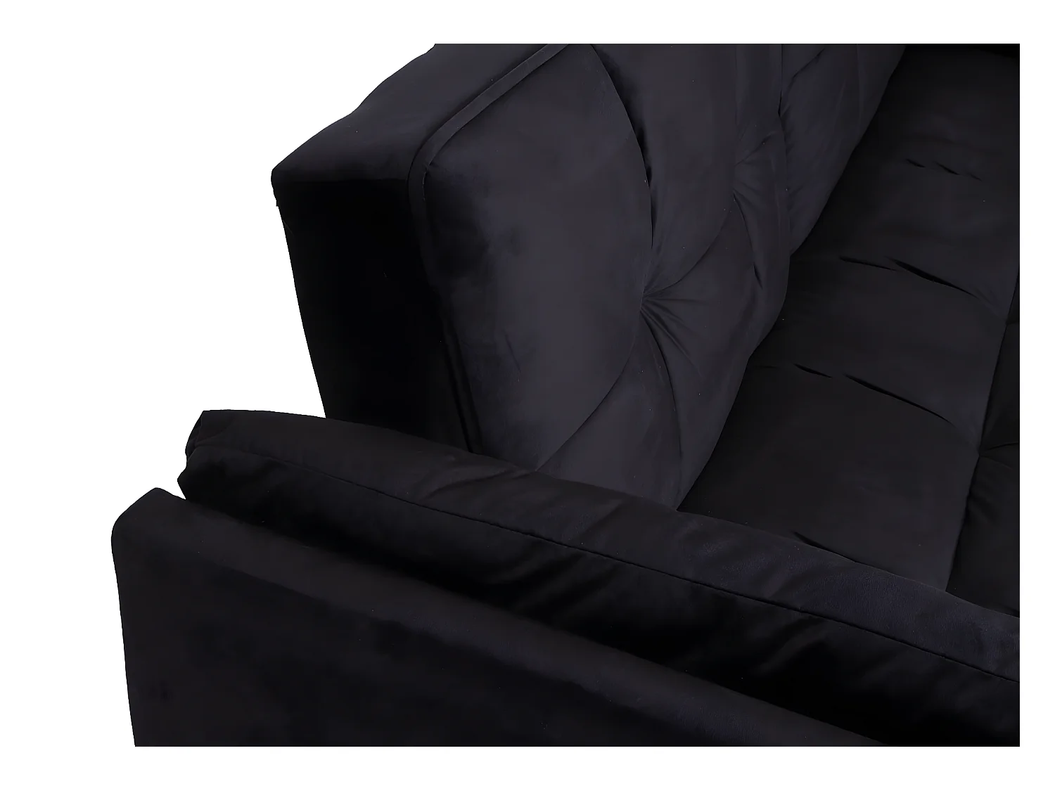 Slaapbank MCW-K18,  fluweel zwart