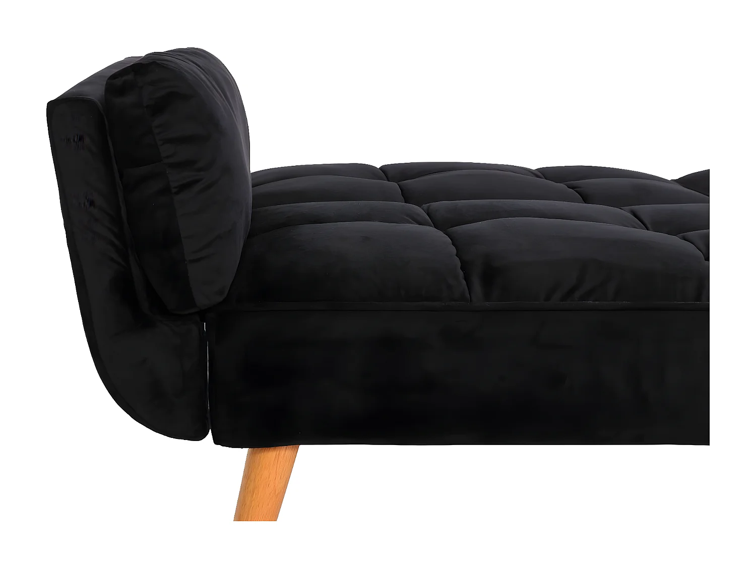 Slaapbank MCW-K18,  fluweel zwart