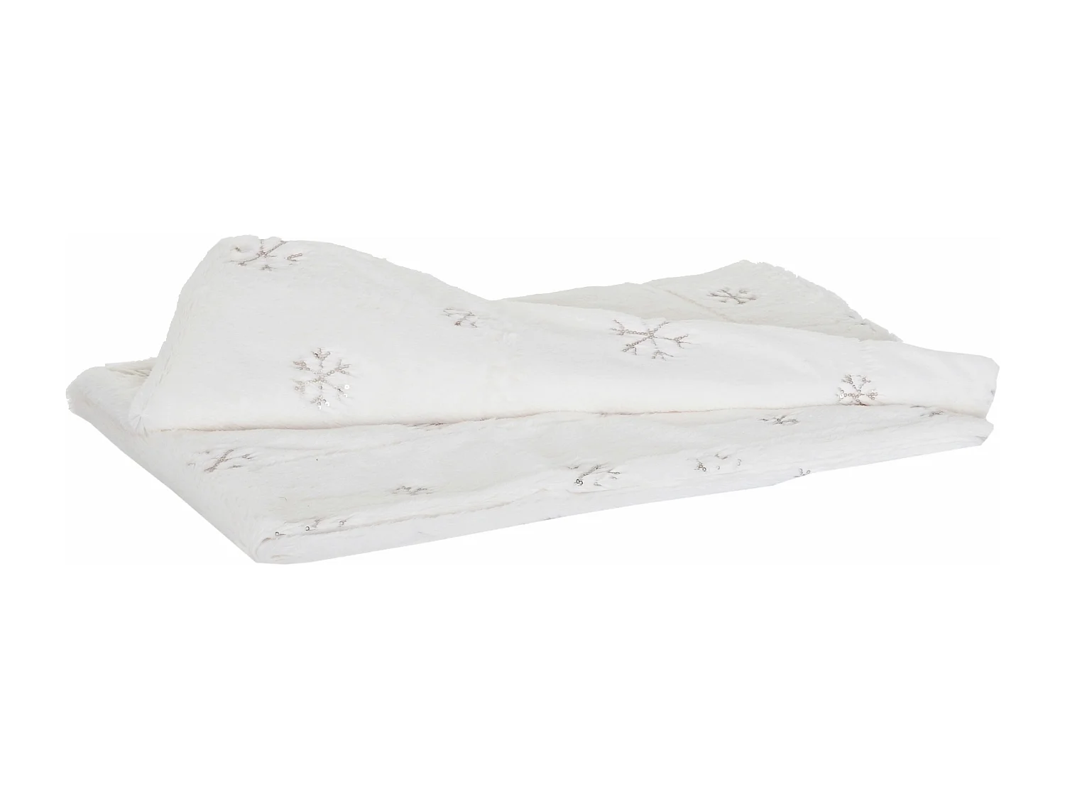 Coperta copriletto decorativo divano Karo T777 poliestere 120x150cm neve