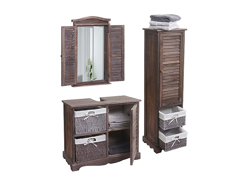 Badkamer set MCW-H20 (3-delig),  shabby brown