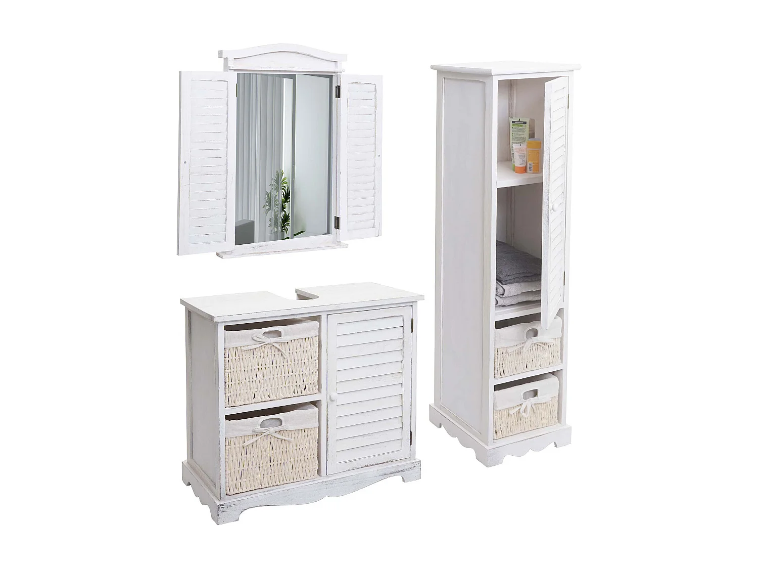 Badkamer set MCW-H20 (3-delig),  shabby white