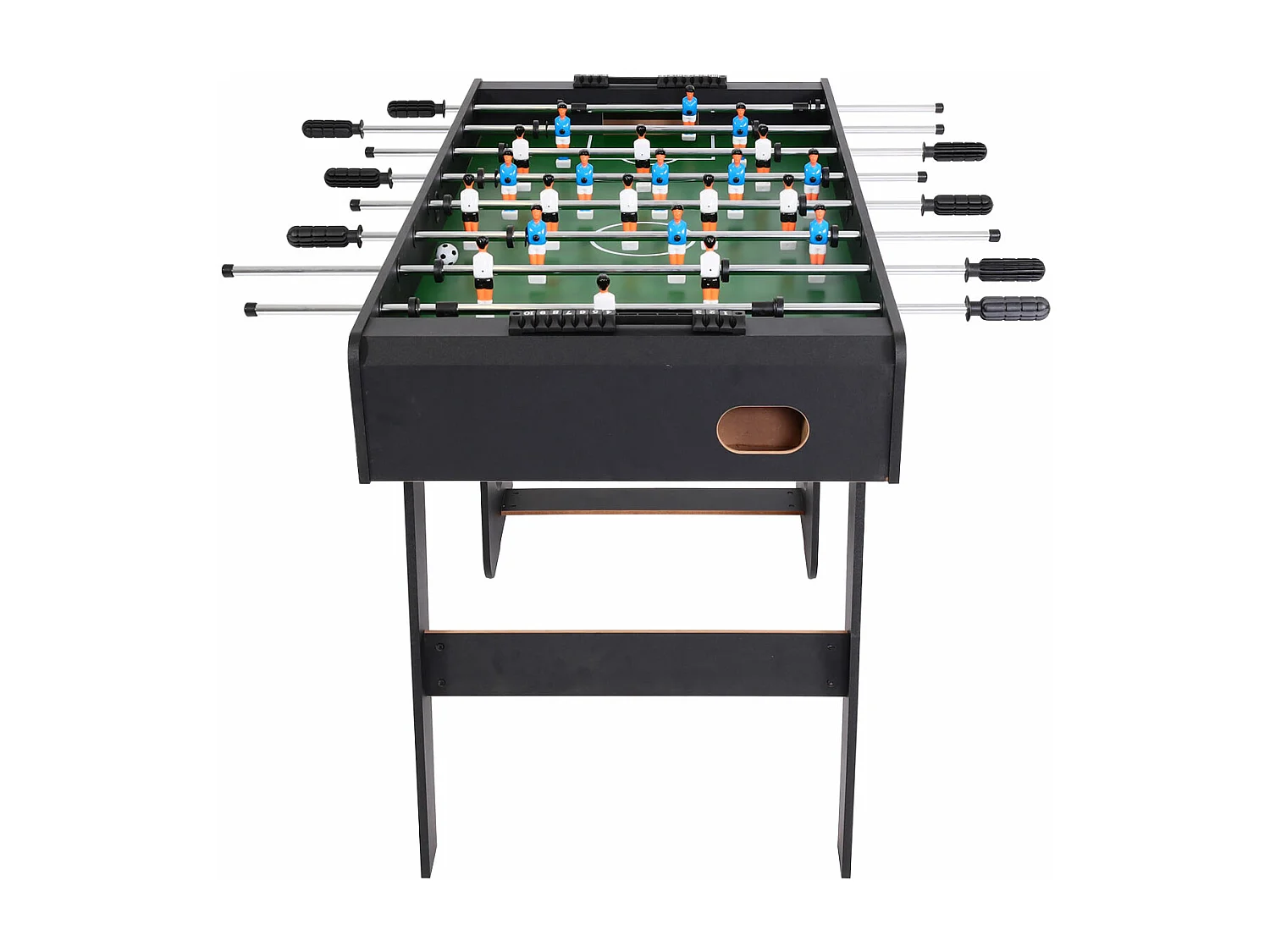 Tischkicker Manchester klappbar, Schwarz Fußballmotiv