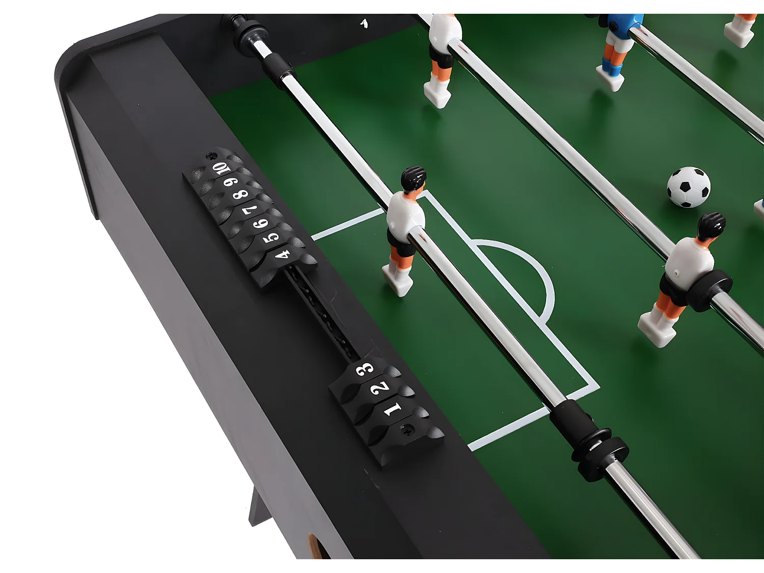 Tischkicker Manchester klappbar, Schwarz Fußballmotiv