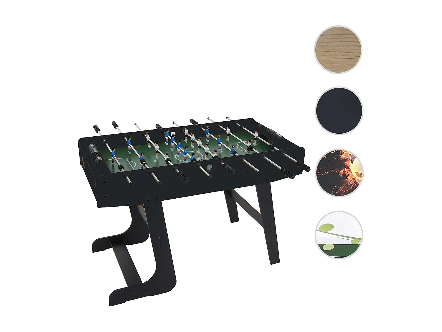 Tafelvoetbaltafel Manchester opvouwbaar,  zwart