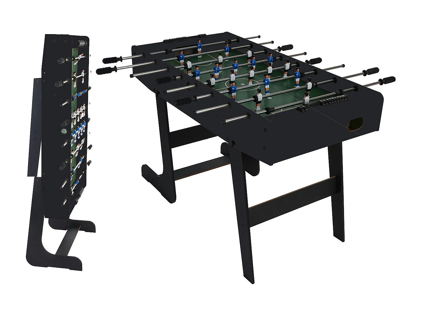 Tischkicker Manchester klappbar, Schwarz