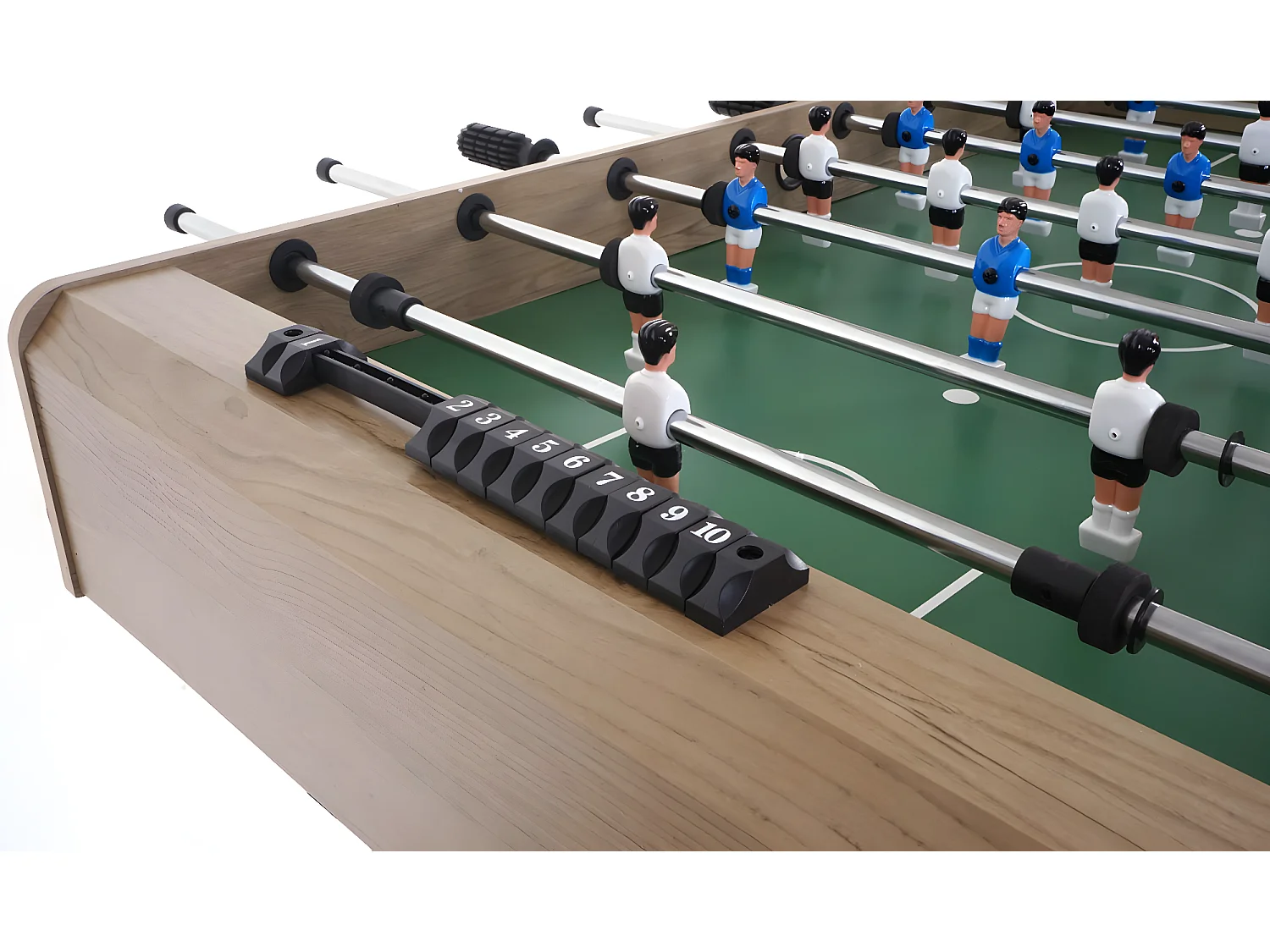 Calcio Balilla calcetto biliardino pieghevole Londra 60x121x84cm MDF legno chiaro