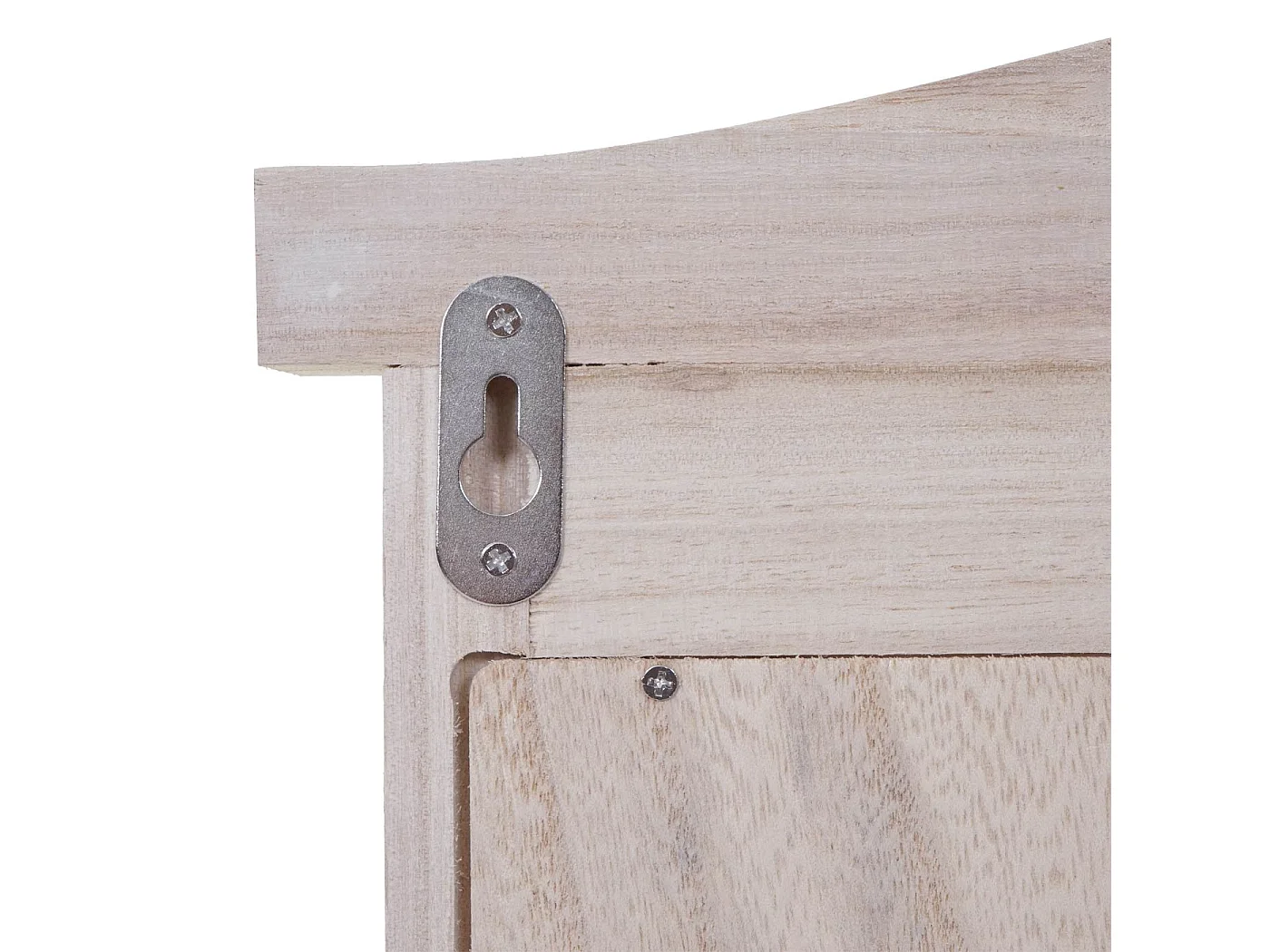 Wandspiegel mit Fensterläden, Naturbraun