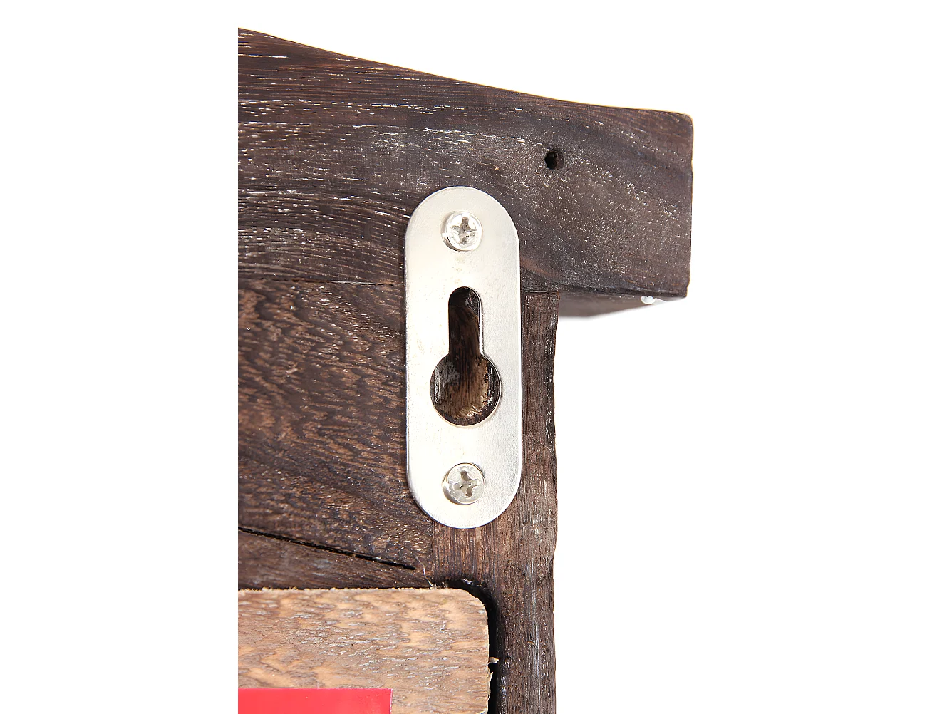 Wandspiegel met luiken,  bruin shabby