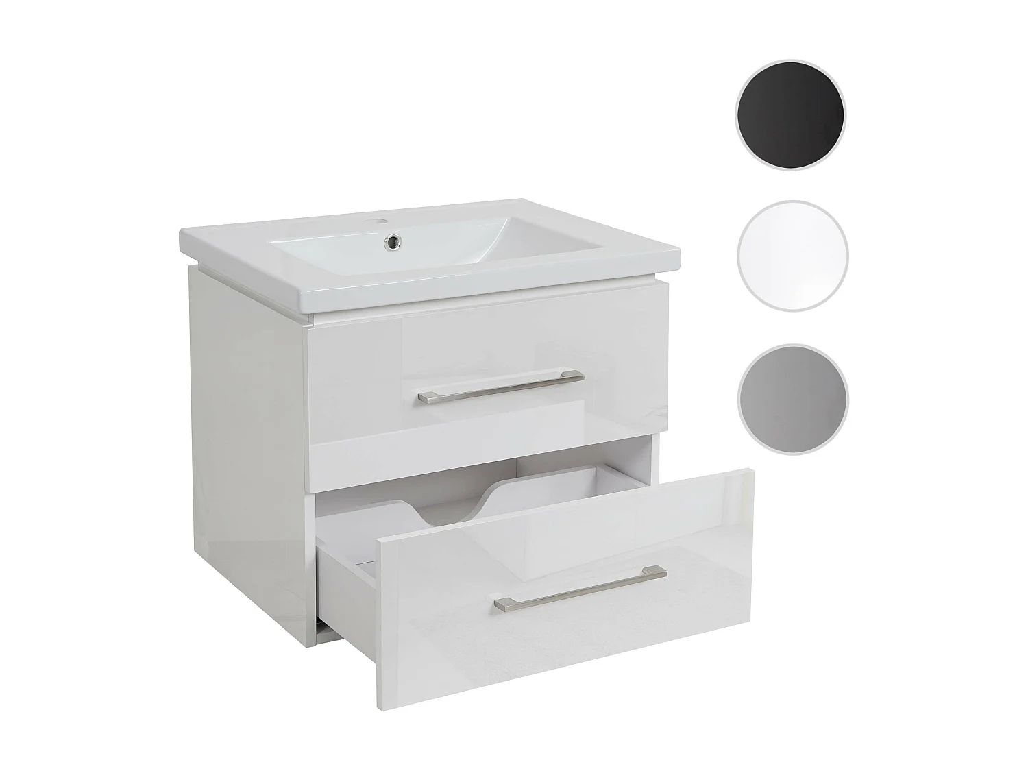 Premium wastafel + onderkast MCW-D16,  wit