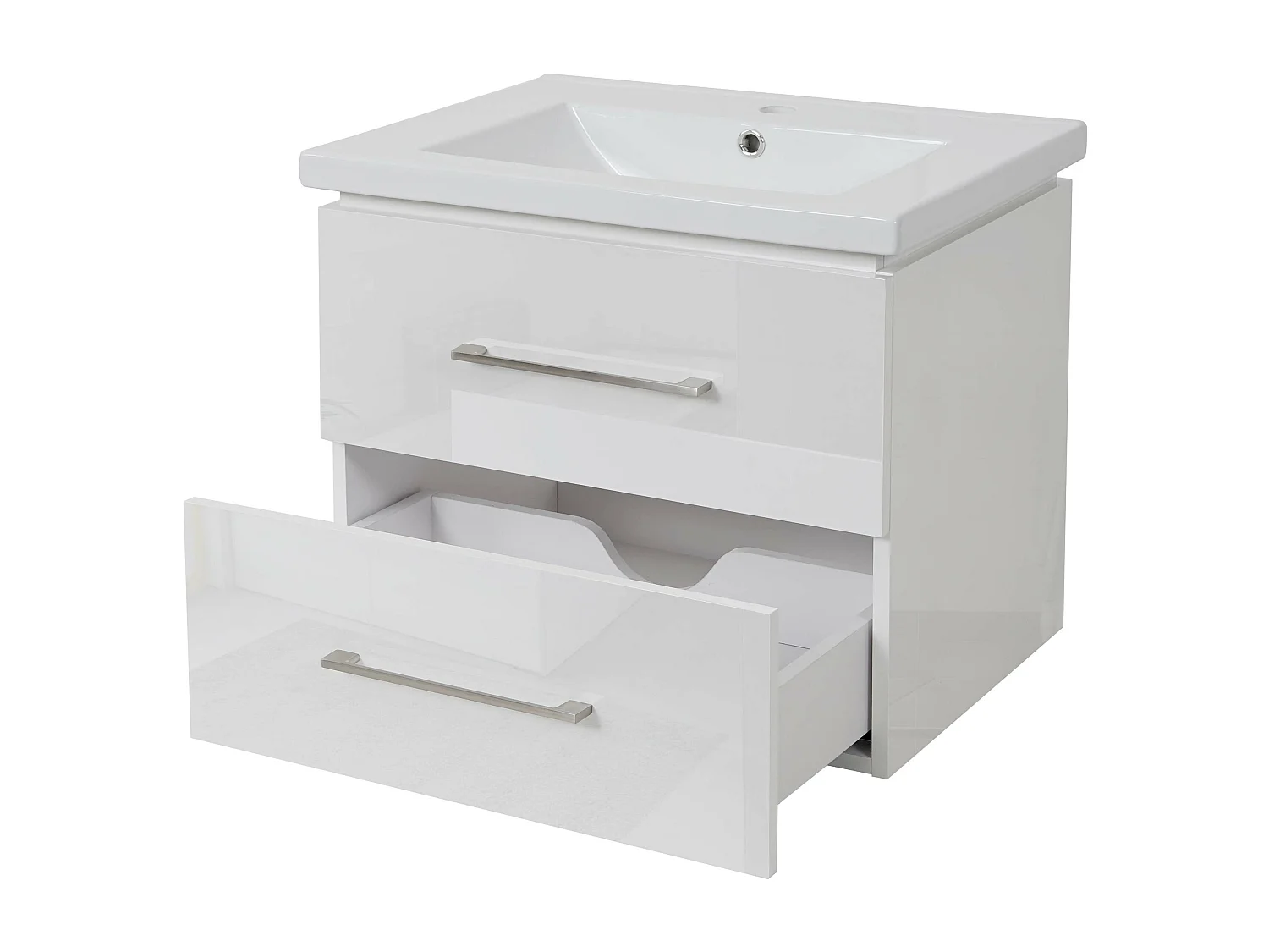 Premium Waschbecken+Unterschrank MCW-D16, Weiß