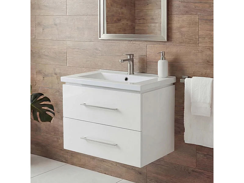 Umywalka premium + szafka podumywalkowa MCW-D16,  biała