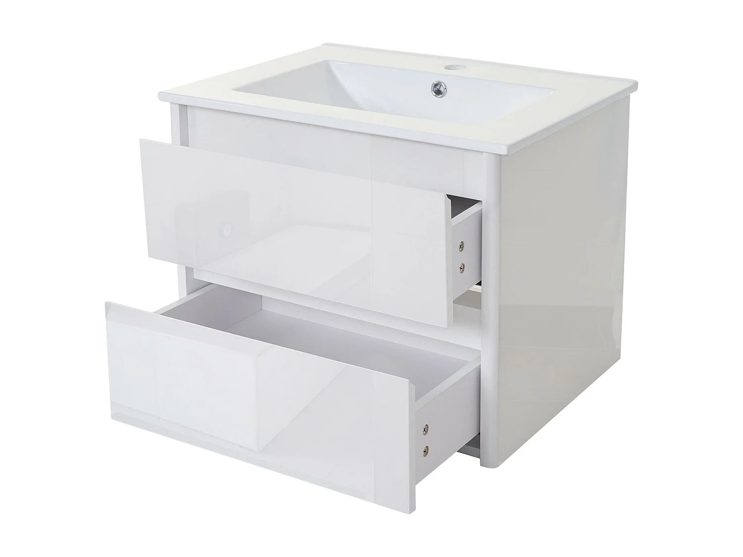 Waschbecken+Unterschrank MCW-B19, Weiß