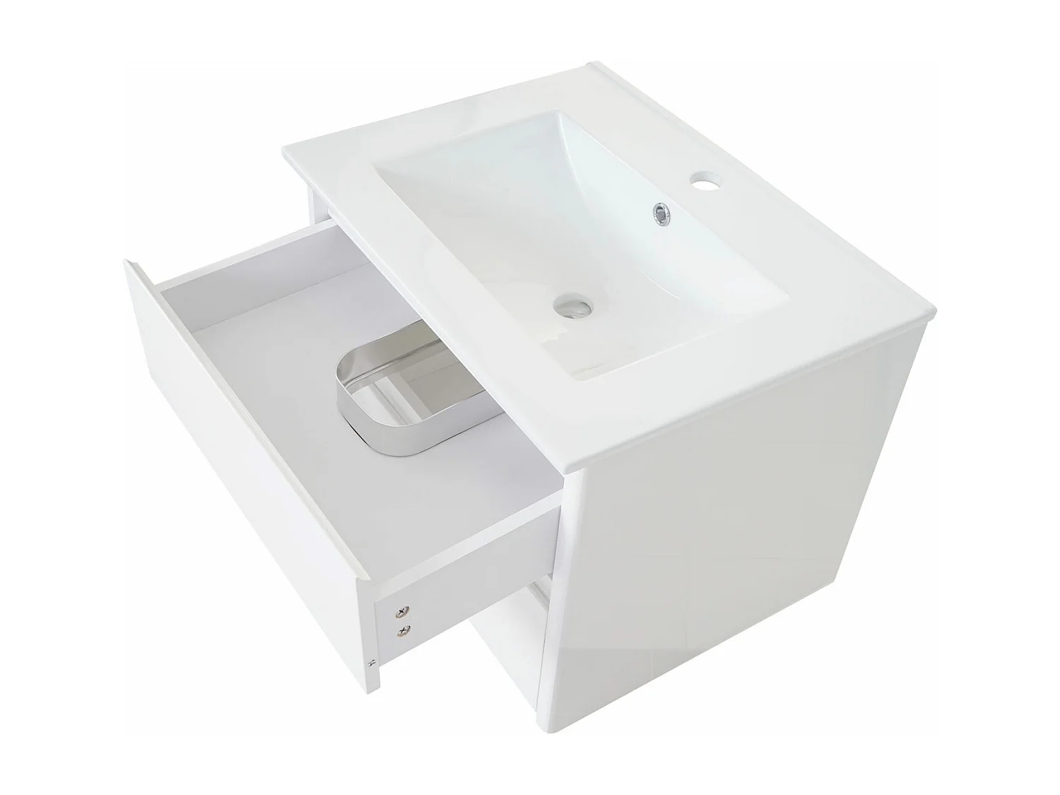 Waschbecken+Unterschrank MCW-B19, Weiß