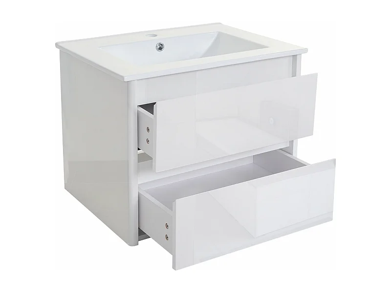 Waschbecken+Unterschrank MCW-B19, Weiß