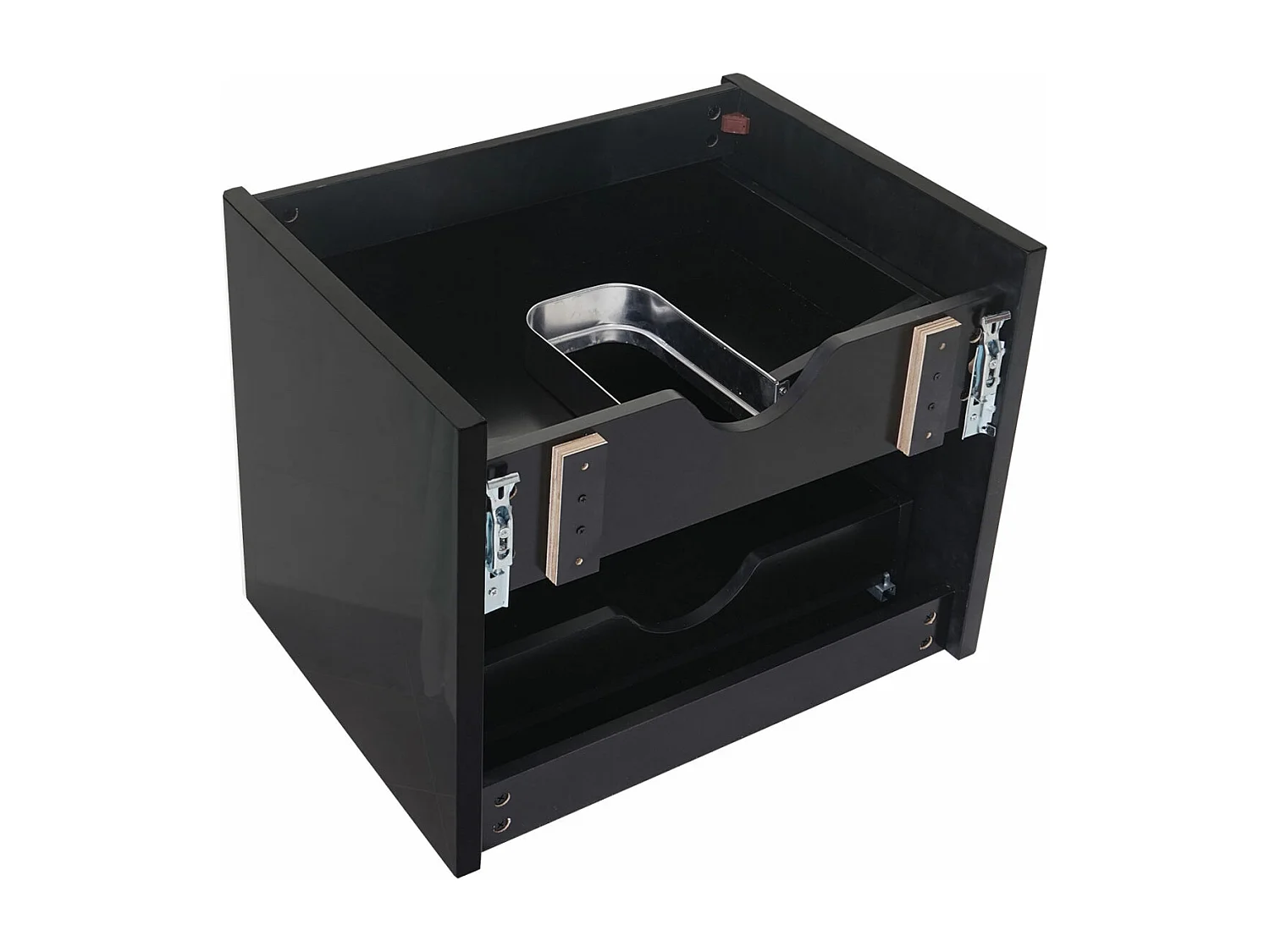 Waschbecken+Unterschrank MCW-B19, Schwarz