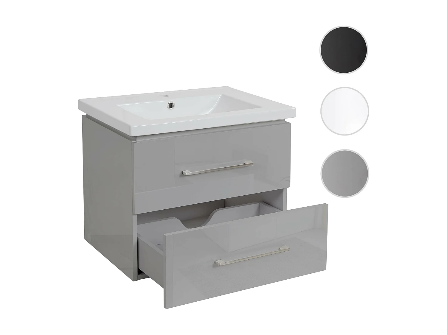 Umywalka premium + szafka podumywalkowa MCW-D16,  szary