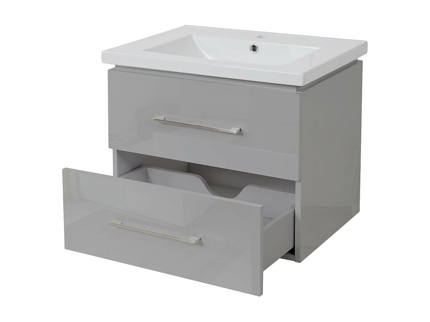 Premium Waschbecken+Unterschrank MCW-D16, Grau