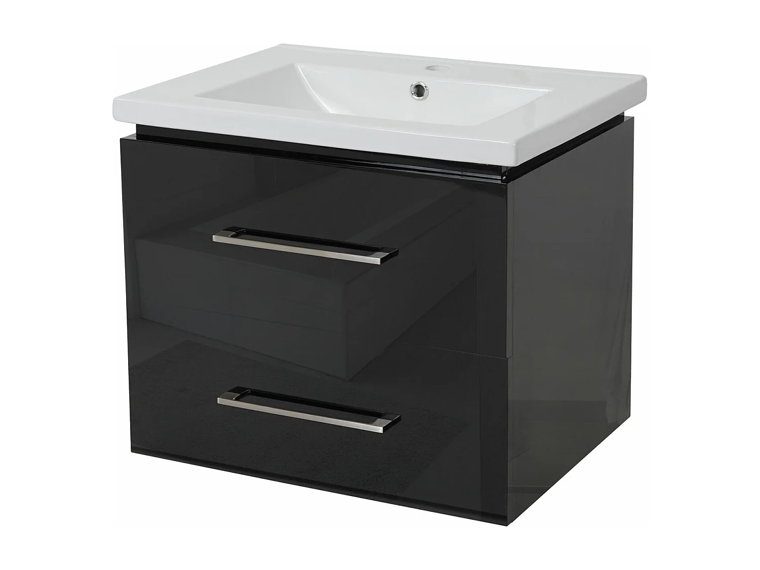 Premium Waschbecken+Unterschrank MCW-D16, Schwarz